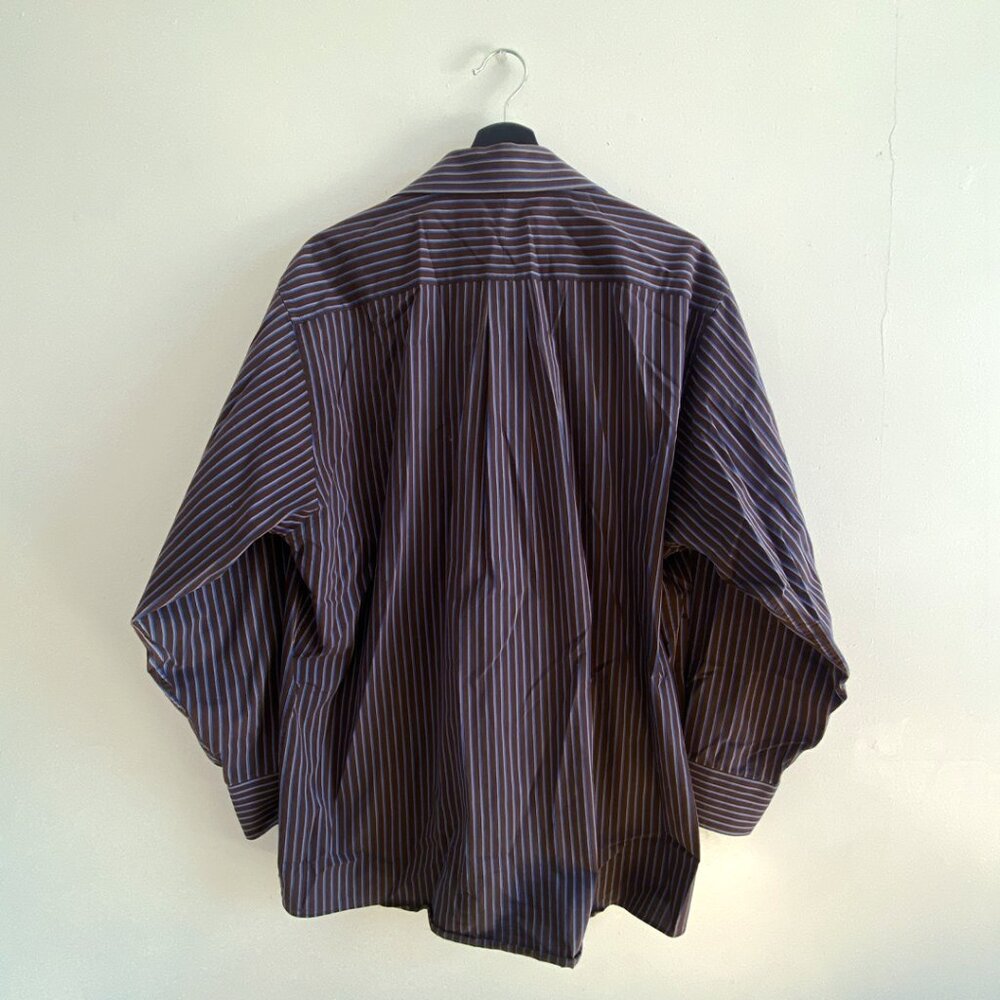 Brown Michael Kors button-down with blue stripes - Picture 3 of 4